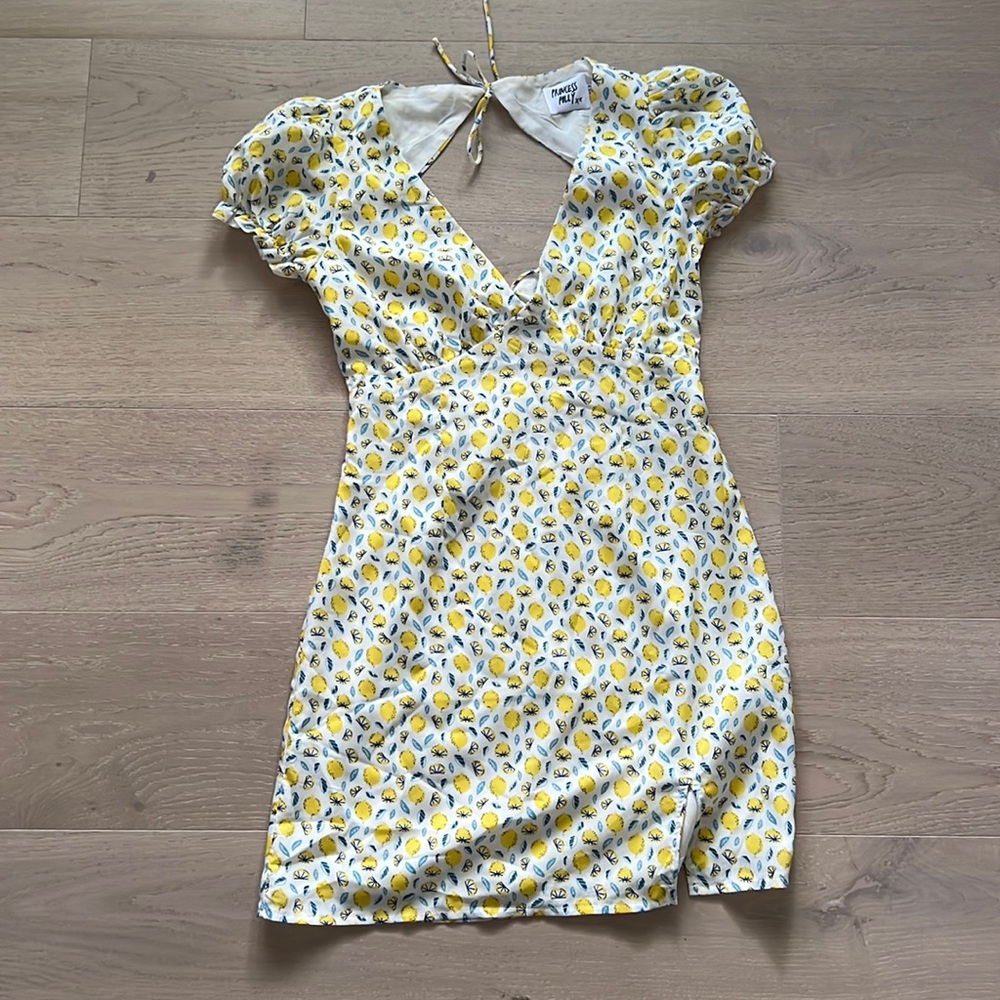 Princess Polly lemon mini dress